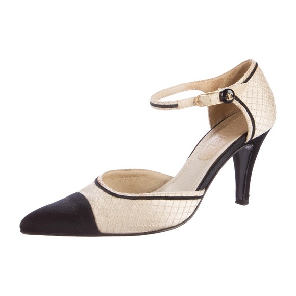 Chanel Pointed Toe Satin Pumps - Picture 2 of 5